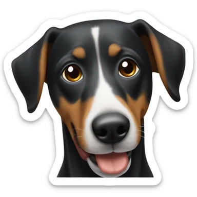 Perro salchicha negro sticker