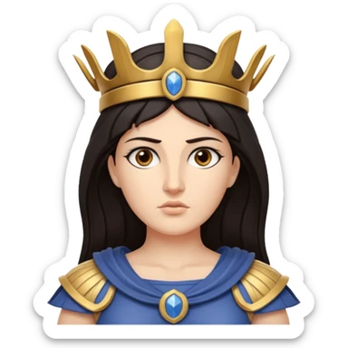 Athena the Greek goddess, dark haired, most important deities in Greek mythology, the daughter of Zeus, associated with: Strategic warfare Wisdom and intellect Craft, engineering, building, navigation Justice and good governance Protection of cities embodys rational, disciplined intelligence sticker