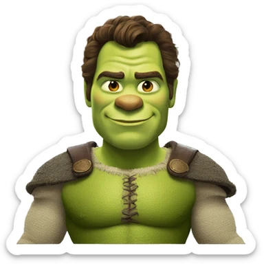 Shrek as Henry Cavill sticker