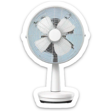 Cute white classic Stand fan sticker