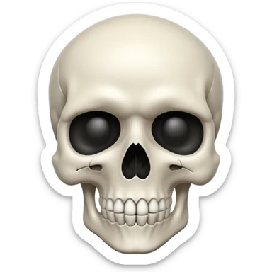 Create a skull ☠️ but without the crossbones sticker