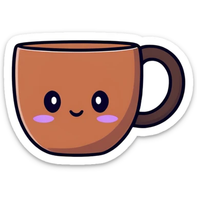 Yixing clay teacup, small brown-purple clay cup with no handle, traditional Chinese tea vessel sticker