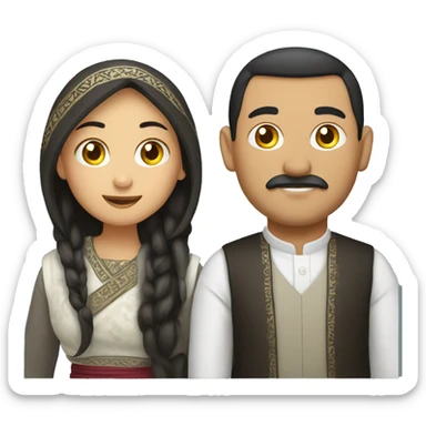 Turkic couple sticker