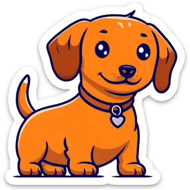 cute dachshund sticker