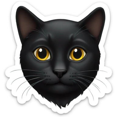 black cat sticker