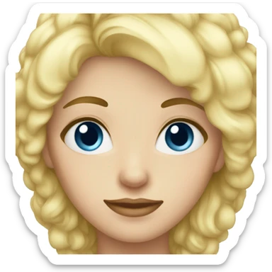 blonde blue eye mom sticker