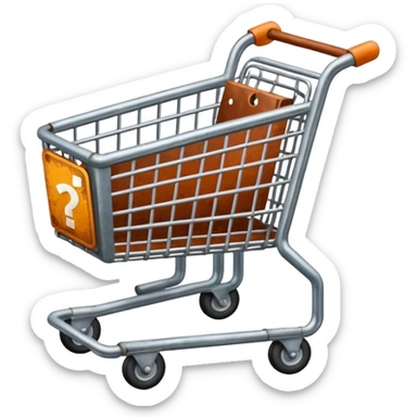 shopping cart vintage like a sticker sticker