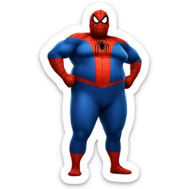 Fat fat fat spiderman sticker