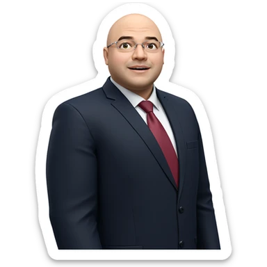 formal portrait of a man sticker