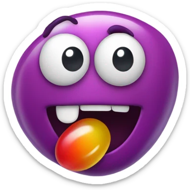 emoji vomiting jelly beans sticker