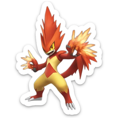 mega blaziken pokemon sticker