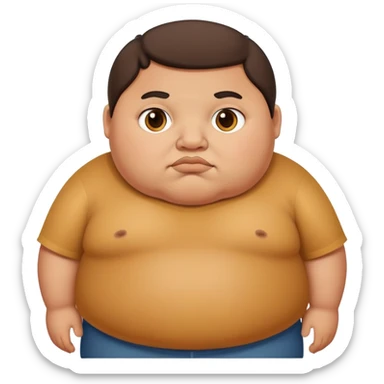 obese mexican boy sticker