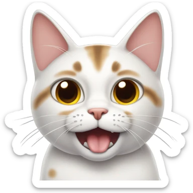 cat yawning and looking bored sticker