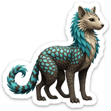 Modern Realistic Rare Fantasy Vernid-Trico-species by LiLaiRa full body sticker