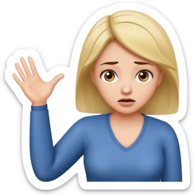 woman shrugging, confused sticker