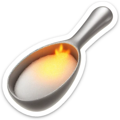 Spoon of sugar over a lighter  sticker