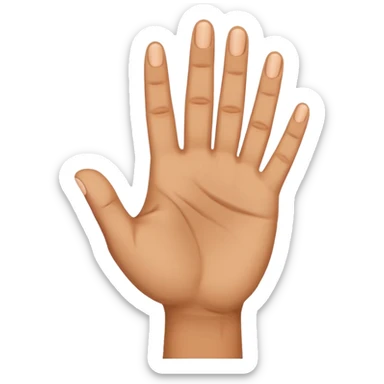 a hand with three fingers up sticker