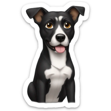 Perro negro hablador sticker