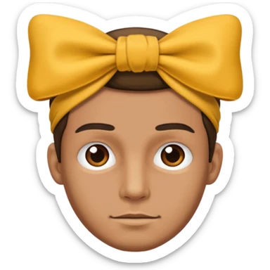 man with head bow  sticker