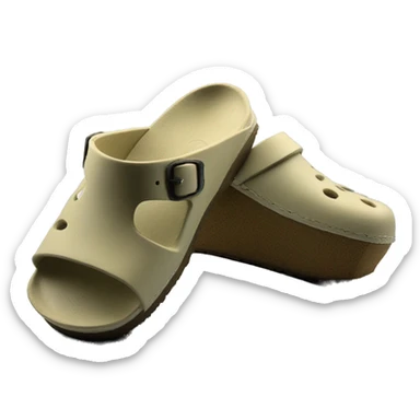 Birken stock Boston clog khaki beige color sticker