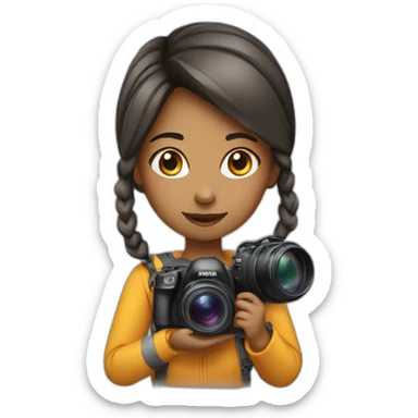 Girl photographer sticker