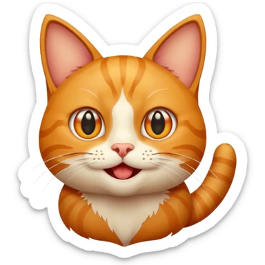 Crazy Cat Emoji sticker