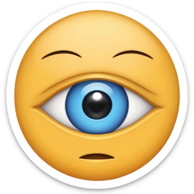 Twitching eye emoji sticker
