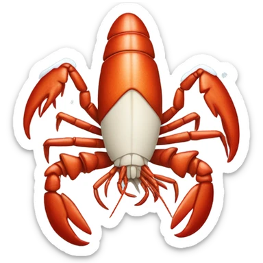 lobster in a snowblone sticker