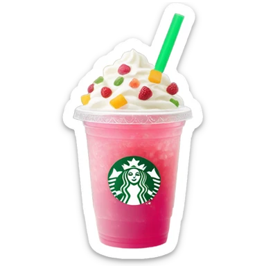 Pink Starbucks drink  sticker