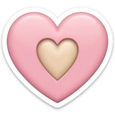 Make a heart with one half being like “🩷” and the other being beige sticker