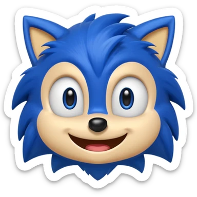 Sonic emoji well made like the original one without any mistakes sticker