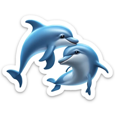 Dolphin love sticker