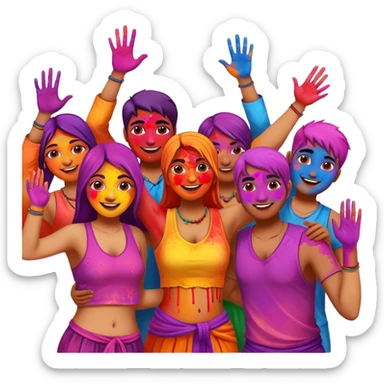 Holi  sticker