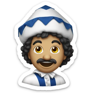 pulcinella napoli occhi azzurri sticker