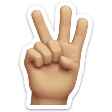 a hand showing the "hang loose" sign sticker