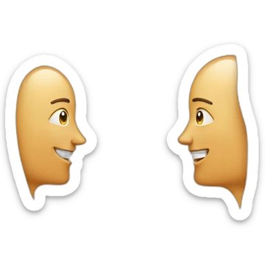Two people talking face to face sticker