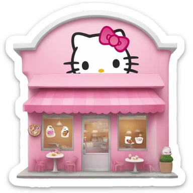 Hello kitty cafe sticker
