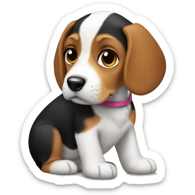 Beagle puppy sticker