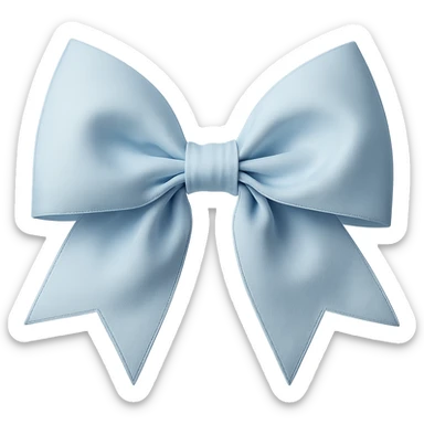 Make the gothic bow pastel blue in a photorealistic style, keeping the background transparent. sticker