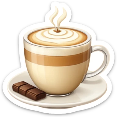 genera un cafe con vainilla que sea minimalista  sticker