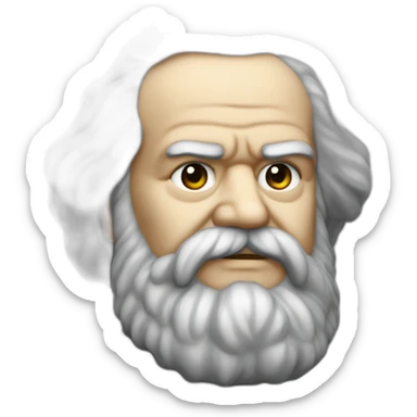 top-heavy karl marx sticker