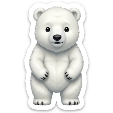 White Bear whole body   sticker