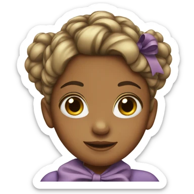 girl with bow in hair sticker