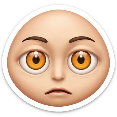 Eyes popping out sticker