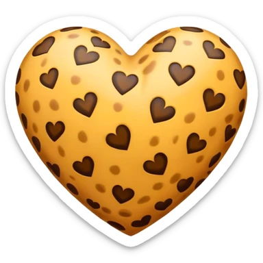 Cheetah print heart sticker
