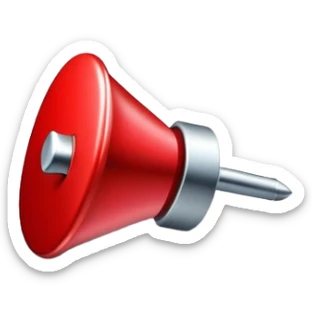 pushpin wth red color sticker