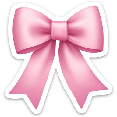 light pink ribbon bow sticker