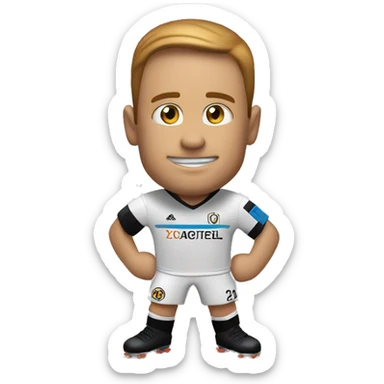 pila duracell futbolista metiendo un gol sticker