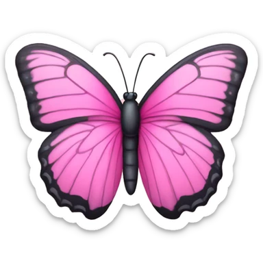 Pink butterfly sticker