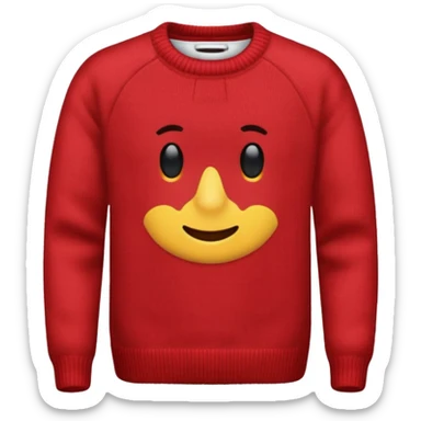 red crewneck sweater  sticker